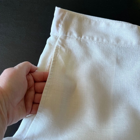 J. Crew 100% linen floral eyelet embroidered trim - Picture 8 of 13